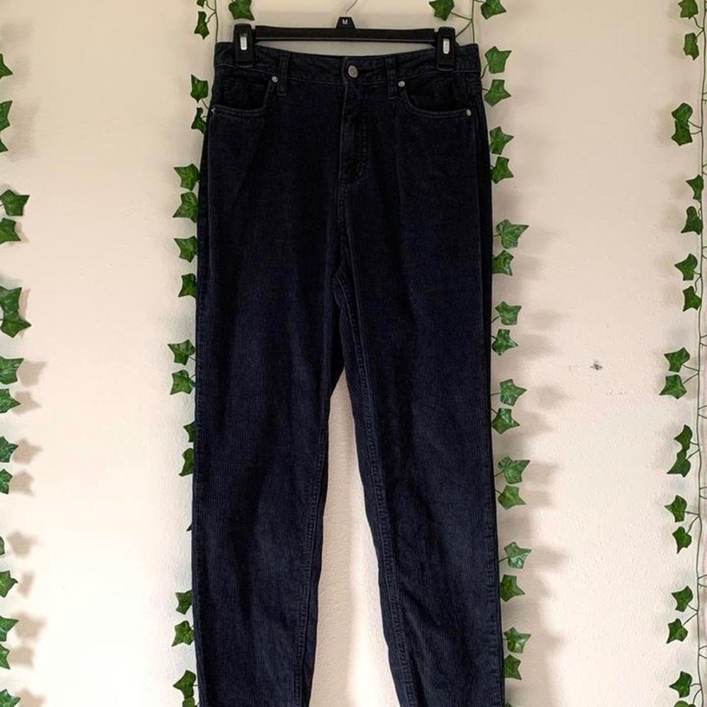 Black corduroy, high waisted, Mom jeans